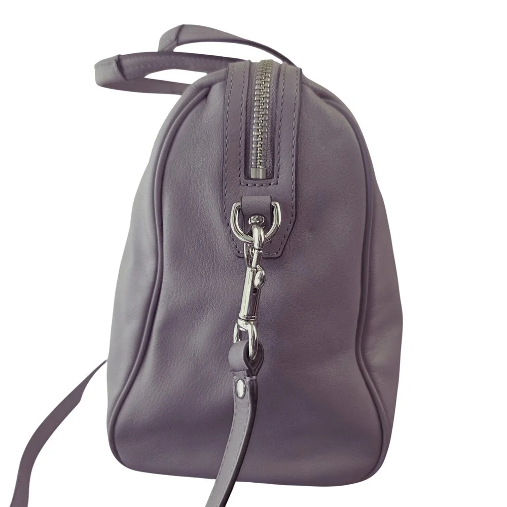 Coach Taylor East West Satchel Lavender Purple Leather Shoulder Bag